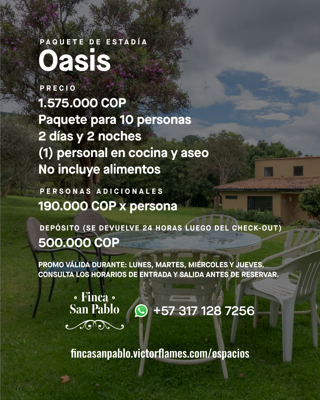 Paquete de estadía Oasis