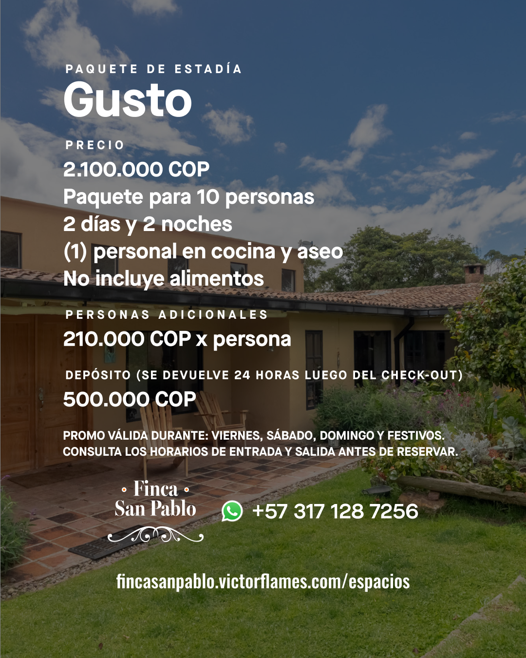 Paquete de estadía Gusto