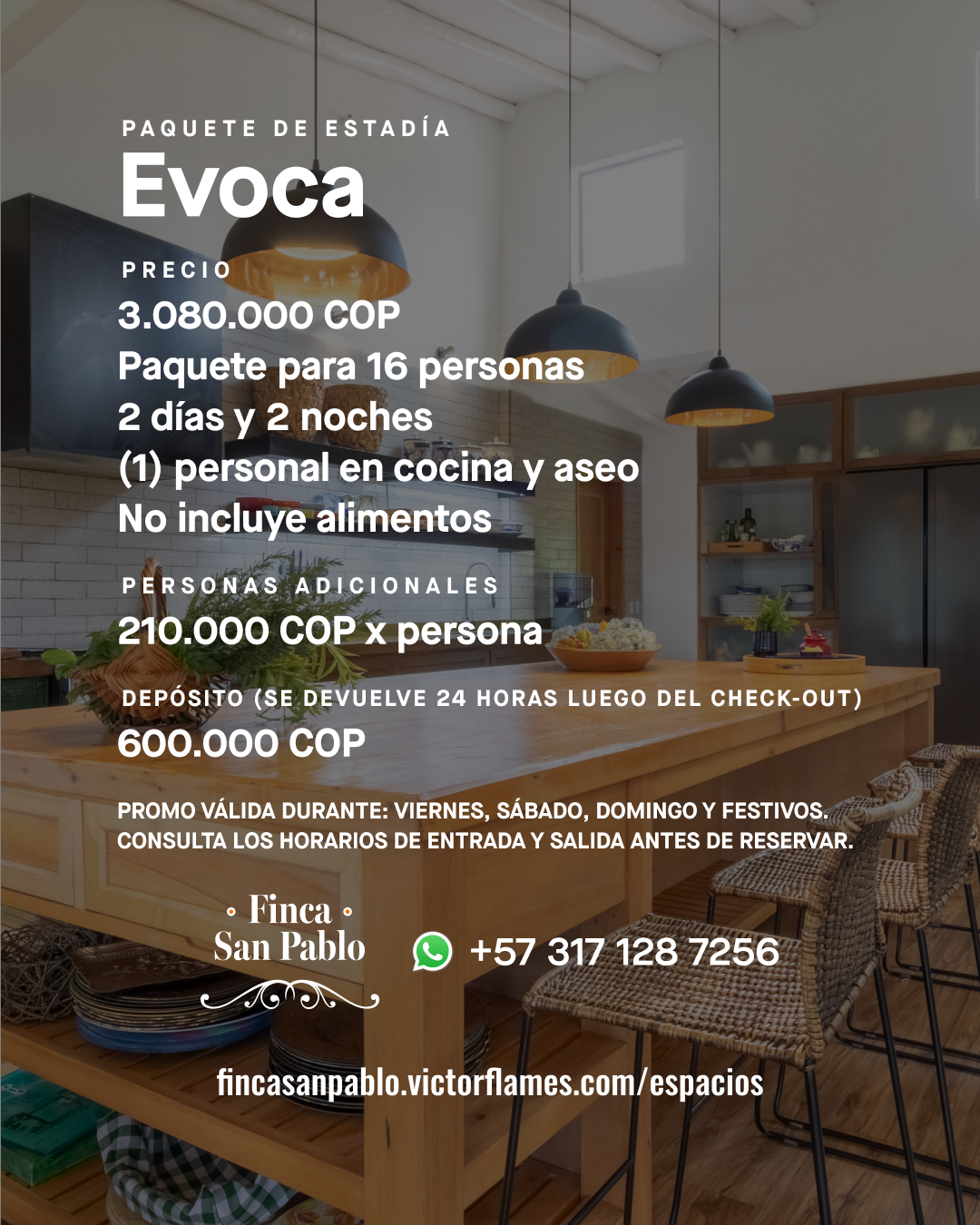 Paquete de estadía Evoca